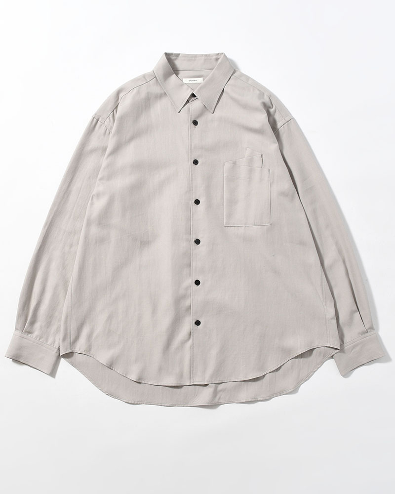 ORIGAMI POCKET SHIRT (LONG SLEEVE) -LIGHT GRAY-