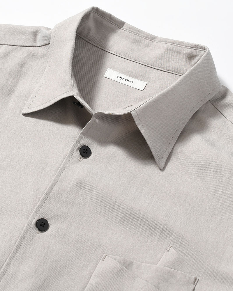 ORIGAMI POCKET SHIRT (LONG SLEEVE) -LIGHT GRAY-