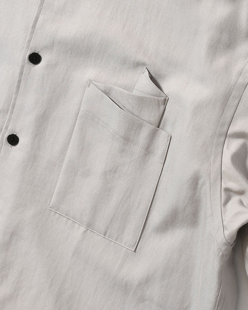 ORIGAMI POCKET SHIRT (LONG SLEEVE) -LIGHT GRAY-
