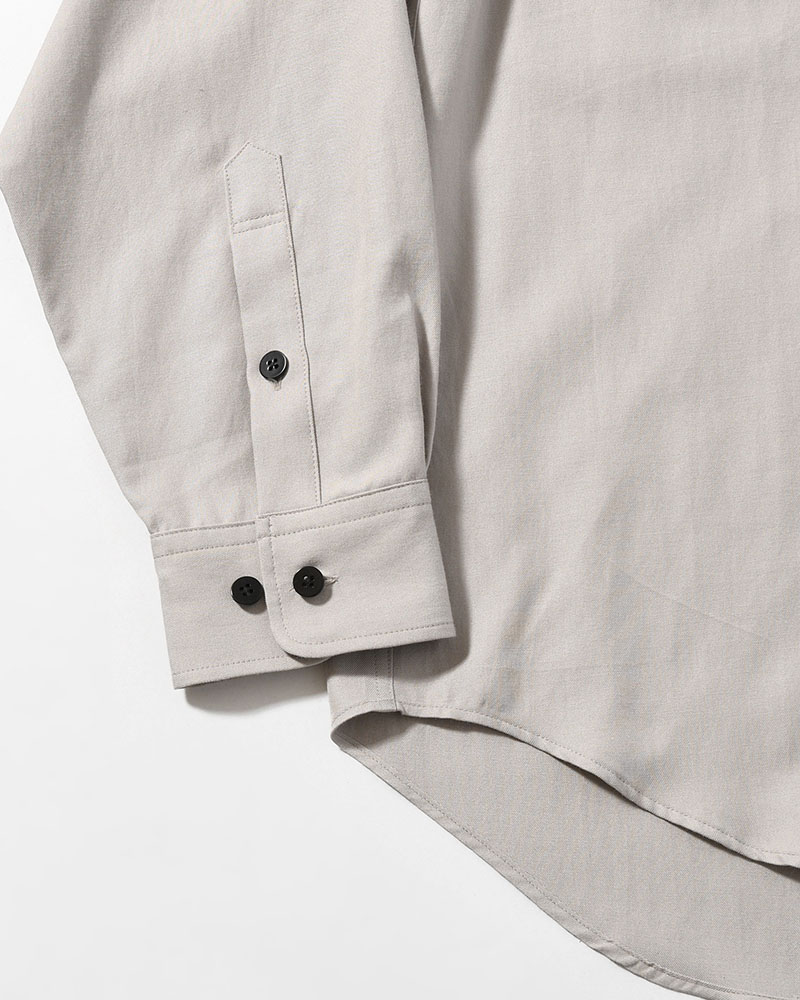 ORIGAMI POCKET SHIRT (LONG SLEEVE) -LIGHT GRAY-