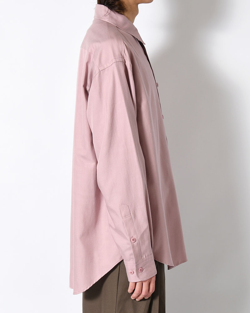ORIGAMI POCKET SHIRT (LONG SLEEVE) -DARK PINK-