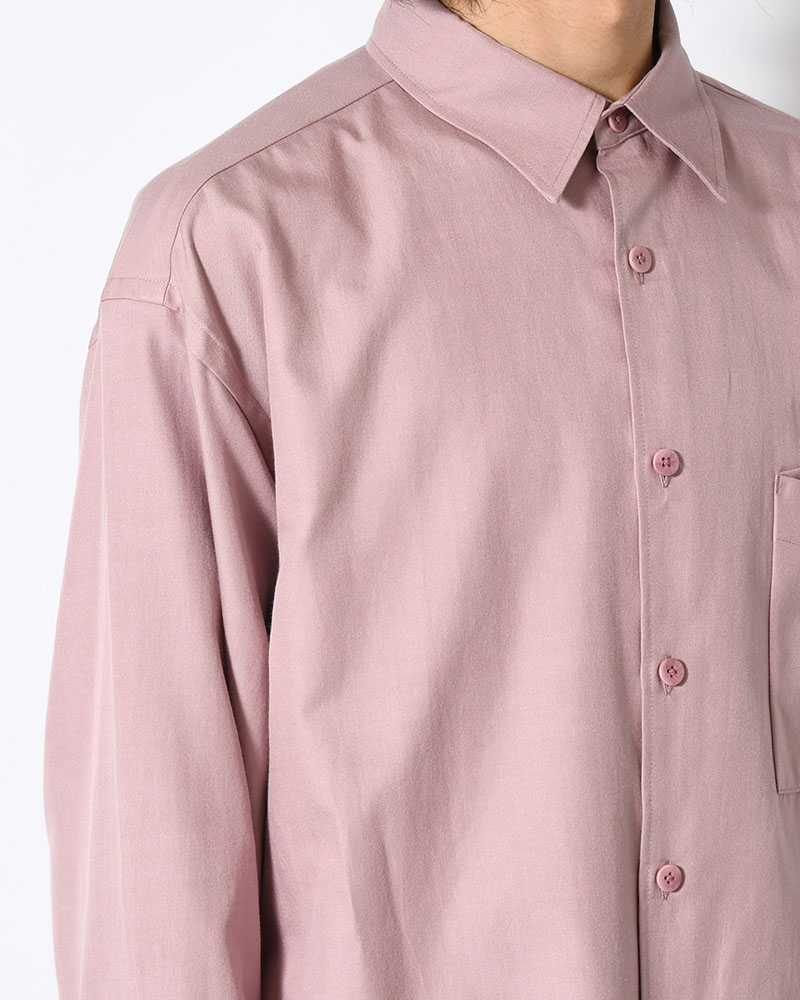 ORIGAMI POCKET SHIRT (LONG SLEEVE) -DARK PINK-