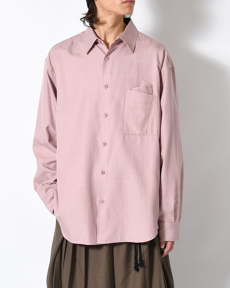 ORIGAMI POCKET SHIRT (LONG SLEEVE) -DARK PINK-