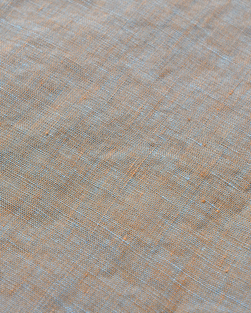 HEMP CHAMBRAY OPEN COLLAR SHIRT -MUNCH GRAY-