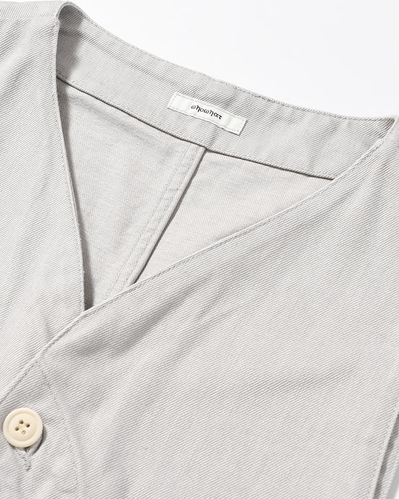 12oz DENIM VEST -LIGHT GRAY-