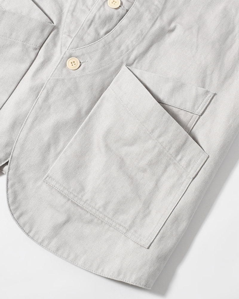 12oz DENIM VEST -LIGHT GRAY-