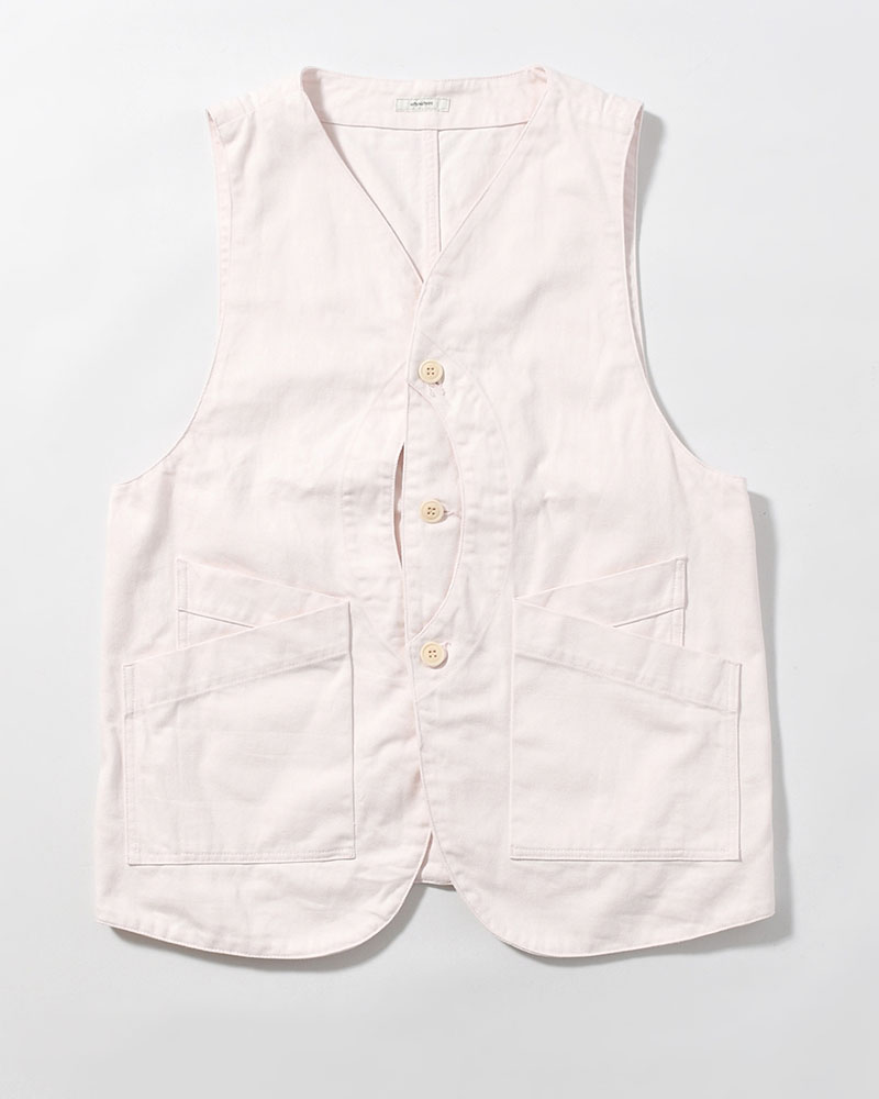 12oz DENIM VEST -LIGHT PINK-