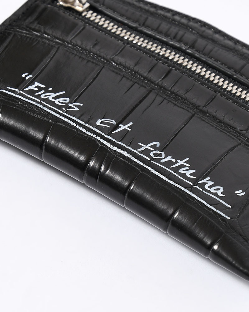 CRISTY SMART CARD WLT / CROCO 25Q3 -BLACK-