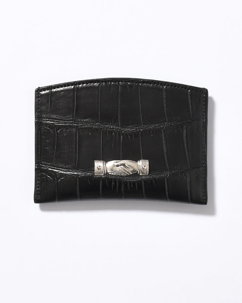 CRISTY SMART CARD WLT / CROCO 25Q3 -BLACK-