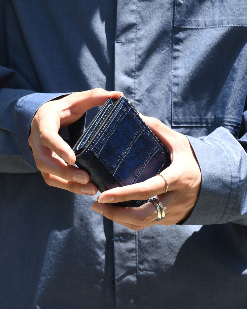 CRISTY VERY COMPACT WLT.5 / AI CROCO -INDIGO-