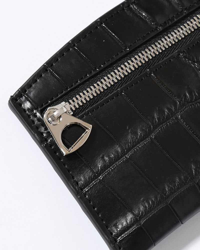 CRISTY SMART CARD WLT / CROCO -BLACK-