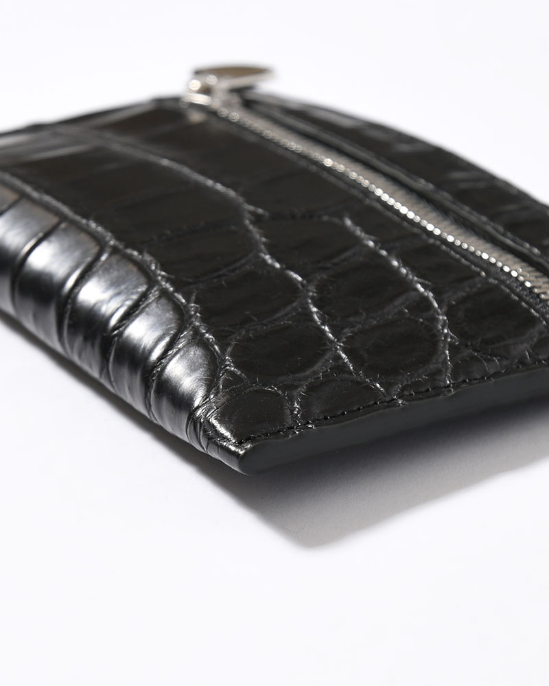 CRISTY SMART CARD WLT / CROCO -BLACK-