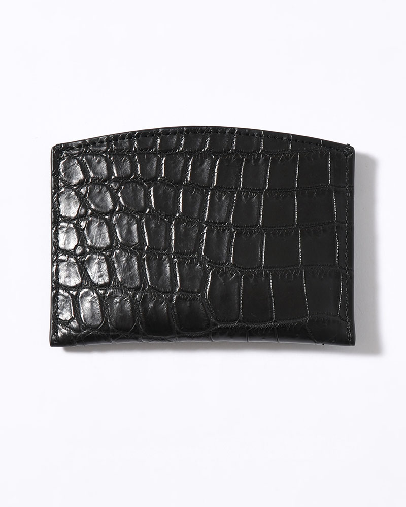 CRISTY SMART CARD WLT / CROCO -BLACK-