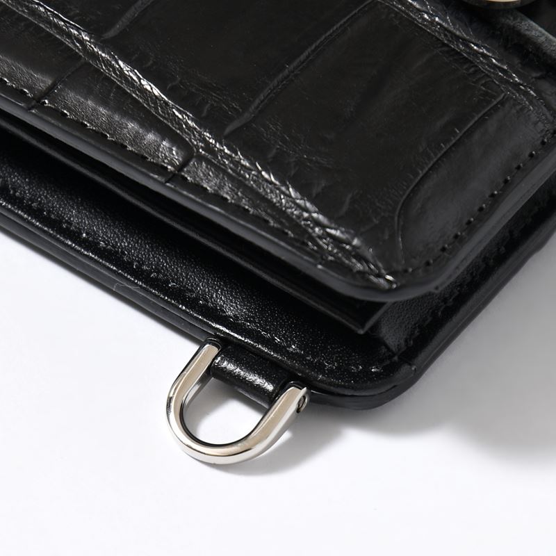 CRISTY WIND COMPACT WLT / CROCO -BLACK-