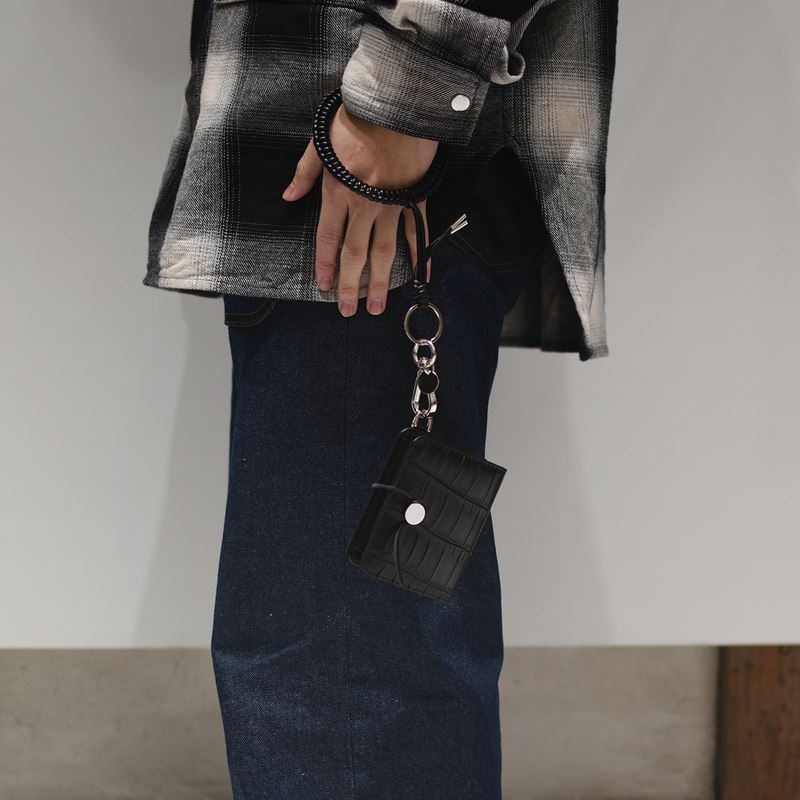 CRISTY WIND COMPACT WLT / CROCO -BLACK-