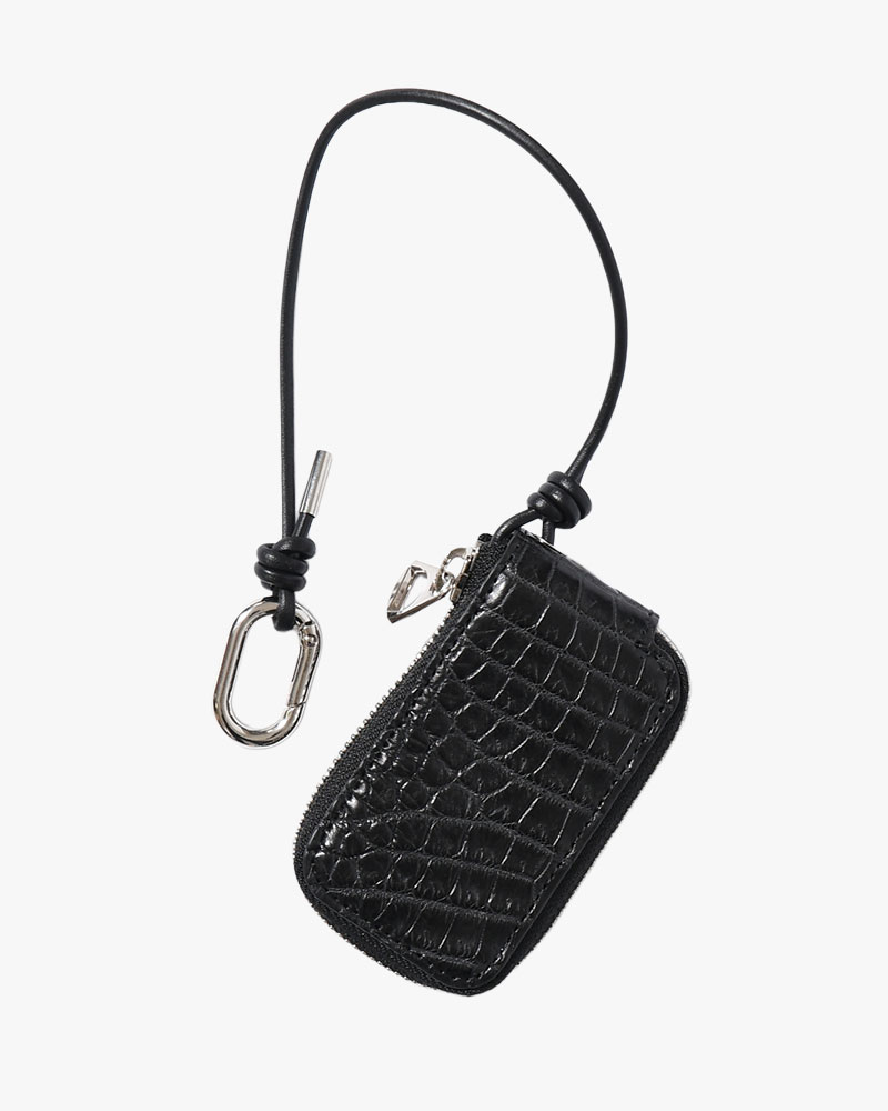 CRISTY SMART KEY CASE / CROCO -BLACK-