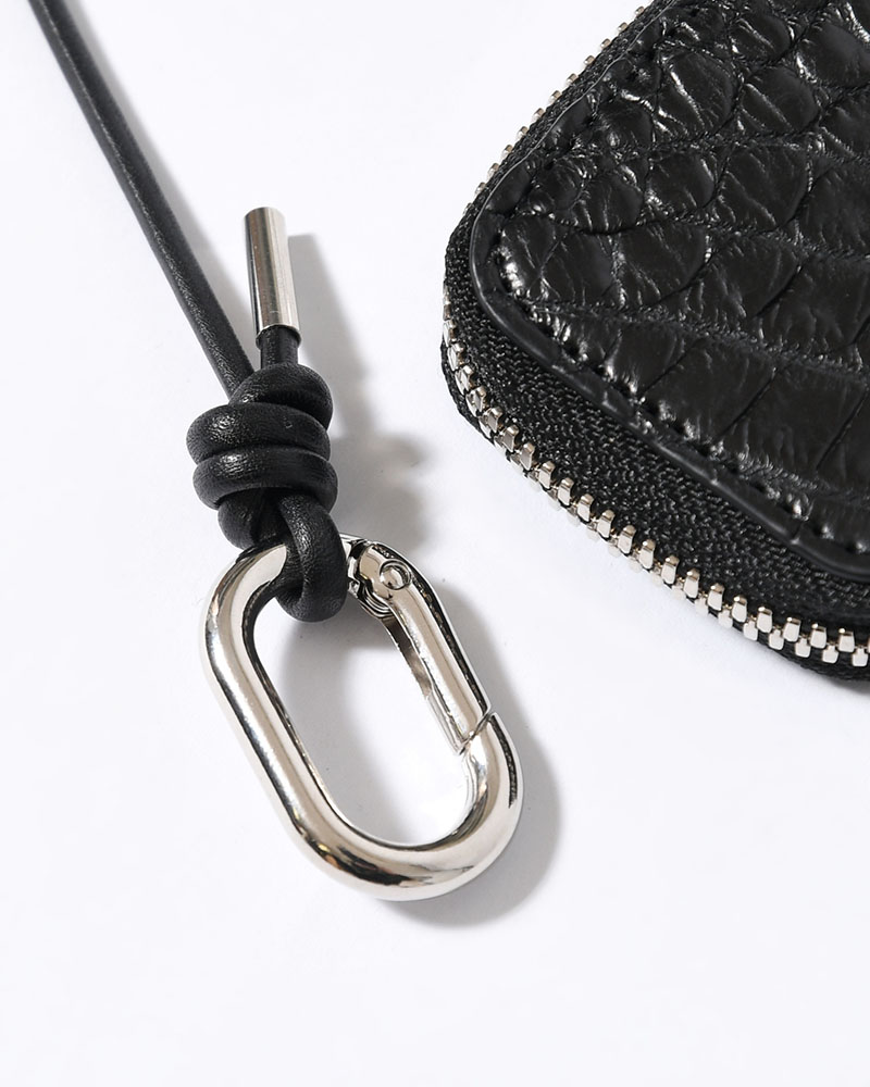 CRISTY SMART KEY CASE / CROCO -BLACK-
