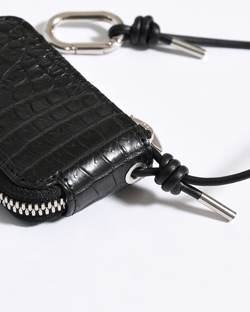 CRISTY SMART KEY CASE / CROCO -BLACK-