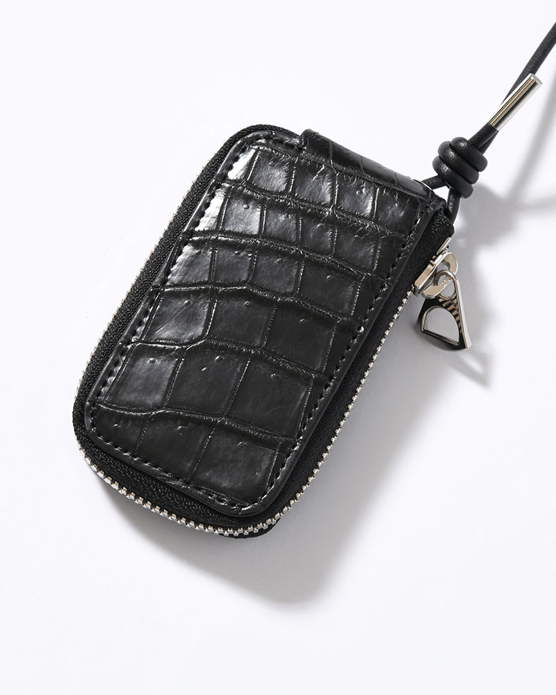 CRISTY SMART KEY CASE / CROCO -BLACK-