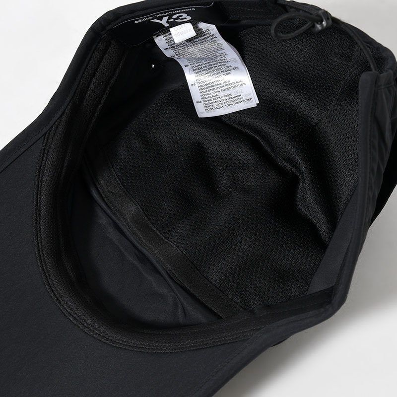 Y-3 RUN CAP -BLACK-