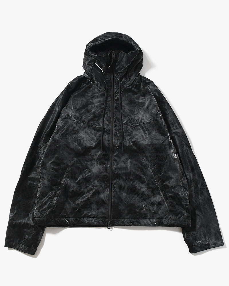 MARBLE NYLON WINDBREAKER -BLACK-