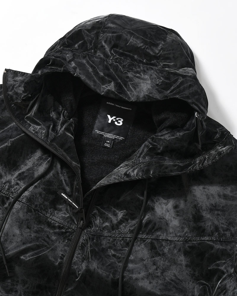 MARBLE NYLON WINDBREAKER -BLACK-