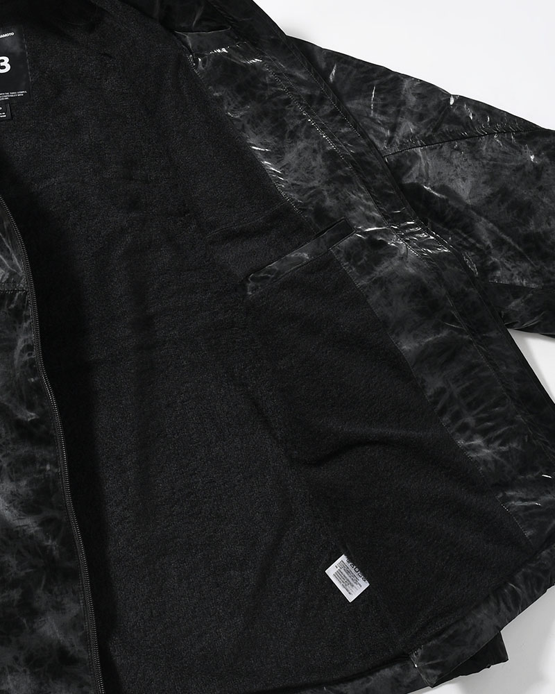 MARBLE NYLON WINDBREAKER -BLACK-