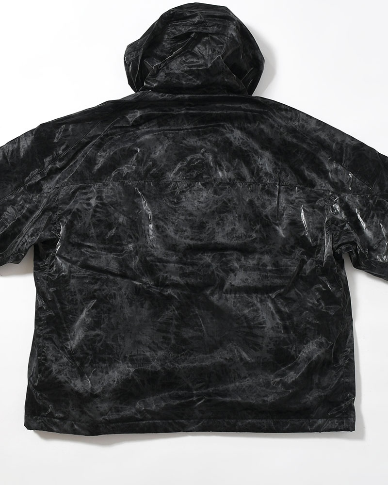 MARBLE NYLON WINDBREAKER -BLACK-