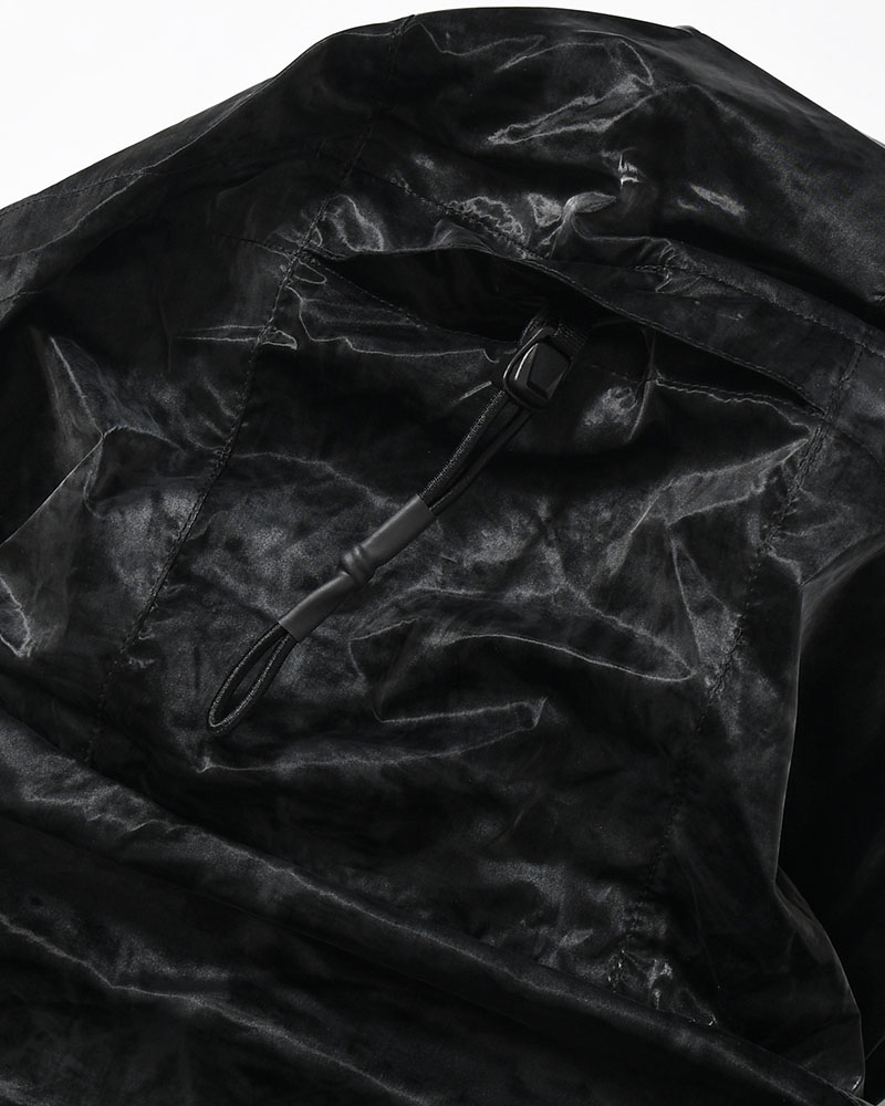 MARBLE NYLON WINDBREAKER -BLACK-