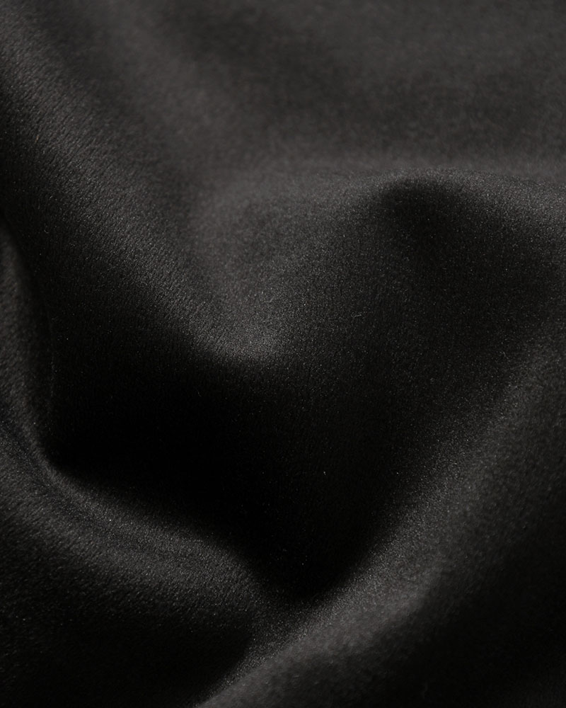 VELVET CORDUROY ZIP HOODIE -BLACK-