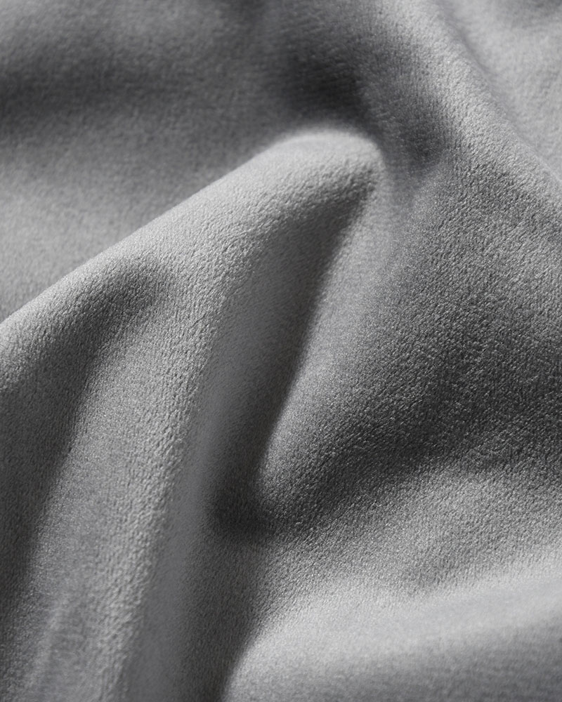 VELVET CORDUROY ZIP HOODIE -GRAY-