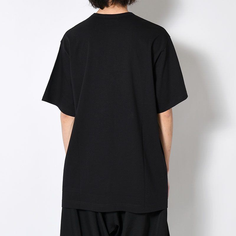 30/- COMBED PLAIN STITCH SHORT SLV T PT D -BLACK-