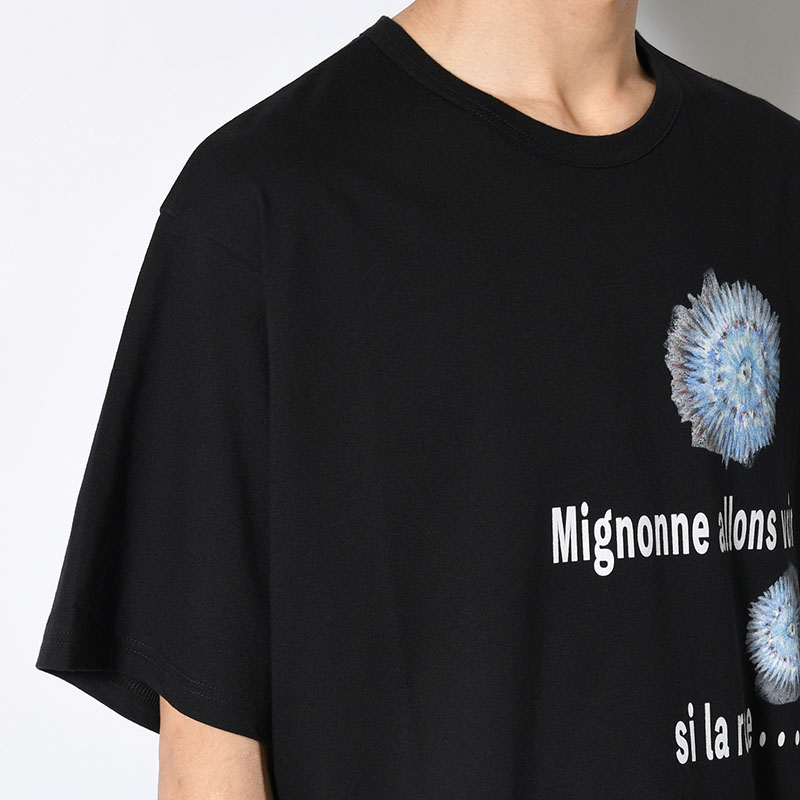 30/- COMBED PLAIN STITCH SHORT SLV T PT D -BLACK-