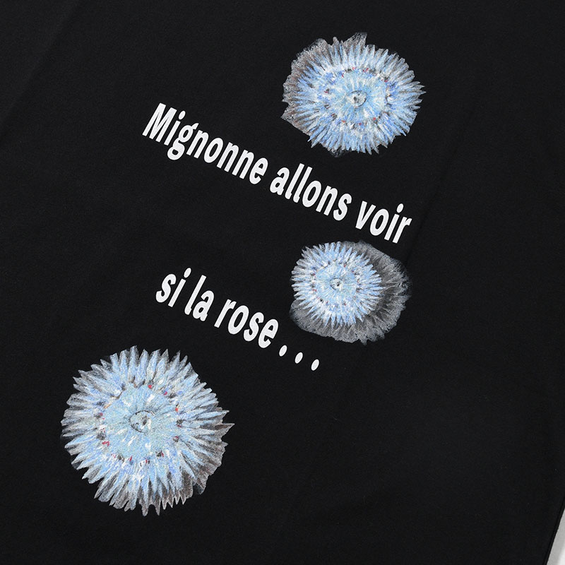 30/- COMBED PLAIN STITCH SHORT SLV T PT D -BLACK-