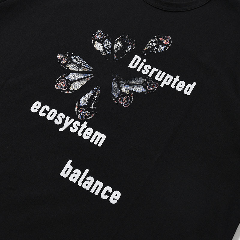 30/- COMBED PLAIN STITCH SHORT SLV T PT F -BLACK-