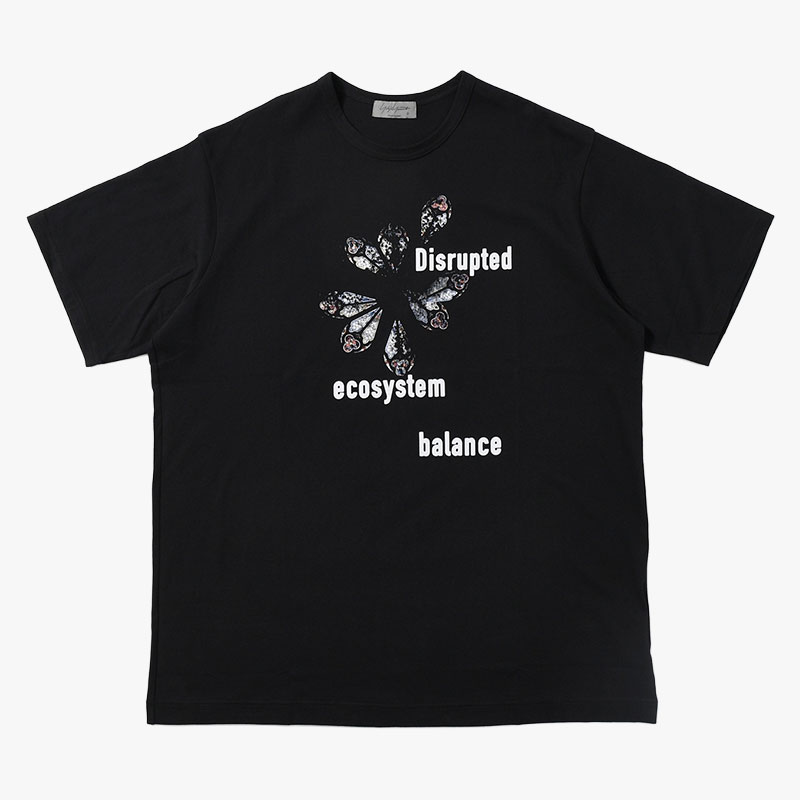 30/- COMBED PLAIN STITCH SHORT SLV T PT F -BLACK-