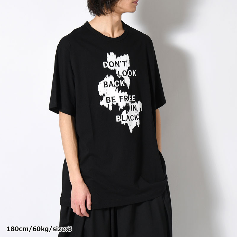 30/- COMBED PLAIN STITCH SHORT SLV T PT H -BLACK-