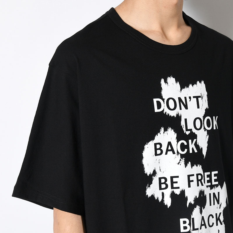 30/- COMBED PLAIN STITCH SHORT SLV T PT H -BLACK-