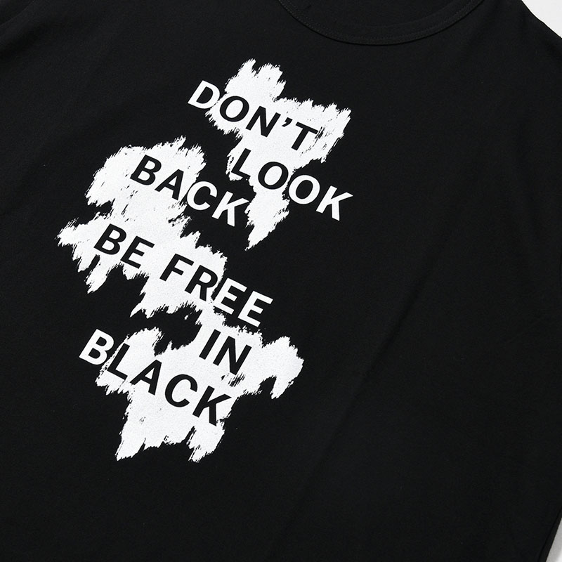 30/- COMBED PLAIN STITCH SHORT SLV T PT H -BLACK-