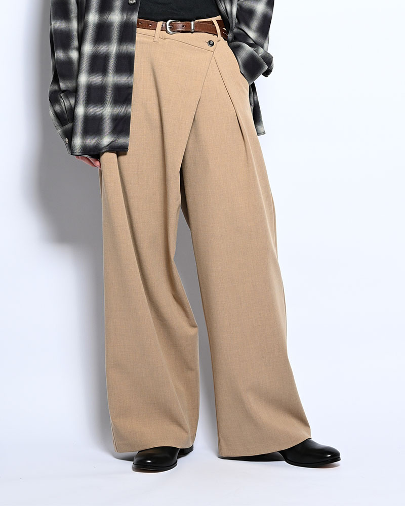 2WAY WRAP PANTS -BEIGE-