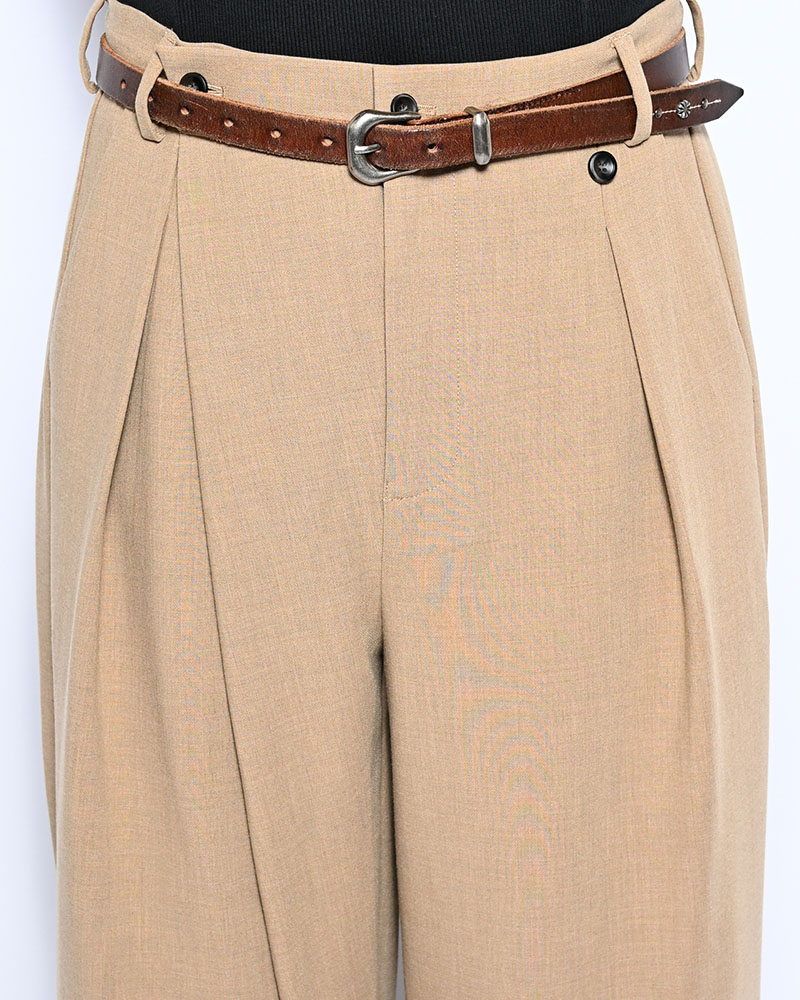 2WAY WRAP PANTS -BEIGE-