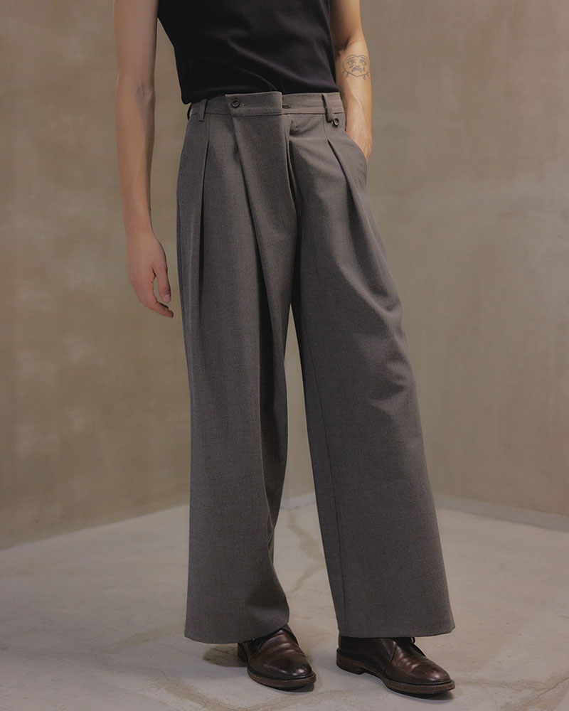 2WAY WRAP PANTS -BEIGE-
