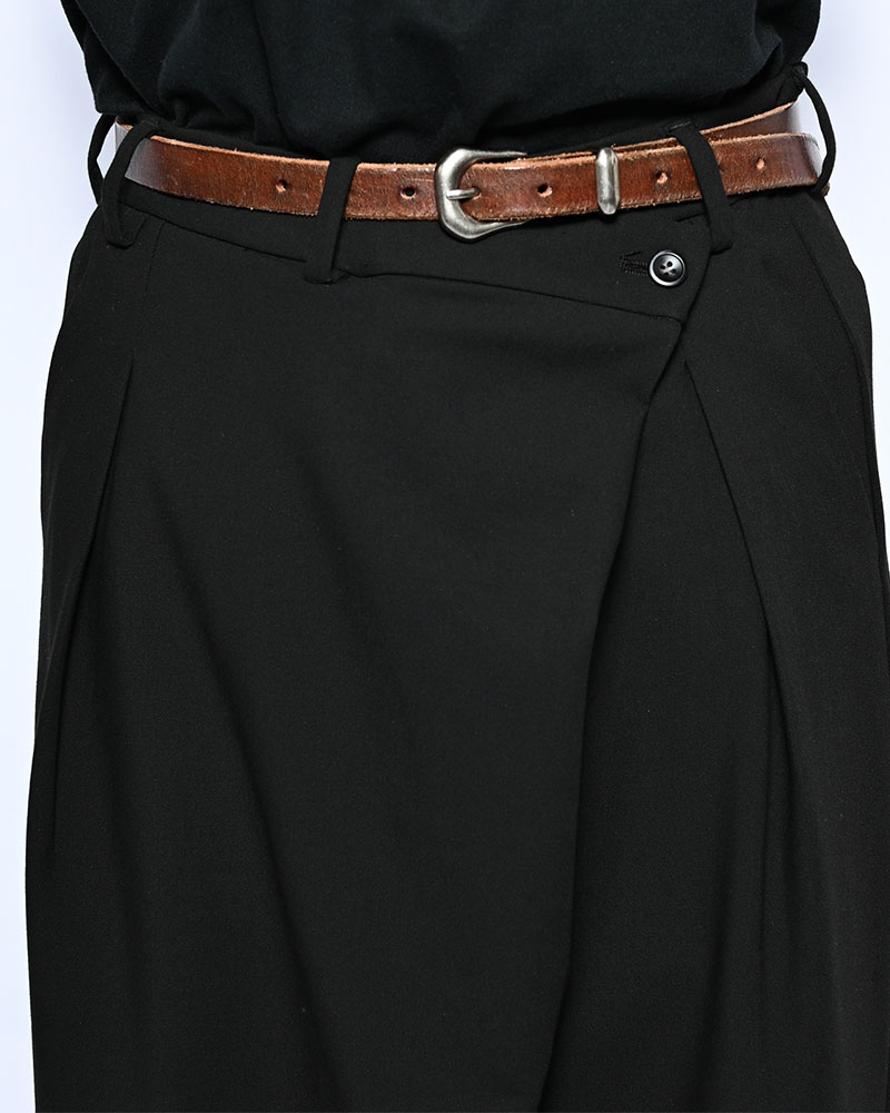 2WAY WRAP PANTS -BLACK-