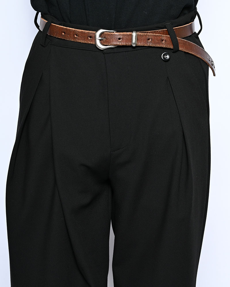 2WAY WRAP PANTS -BLACK-