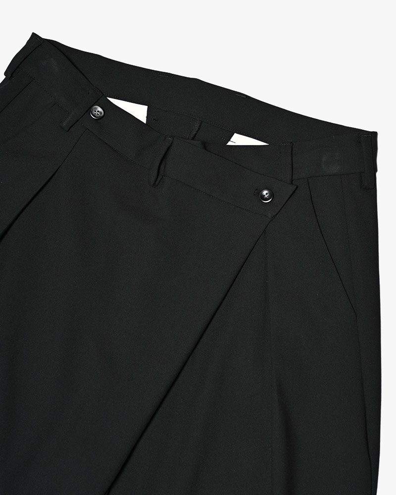 2WAY WRAP PANTS -BLACK-
