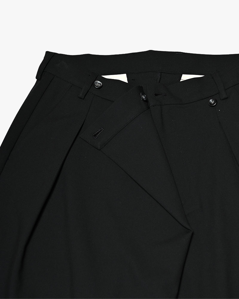 2WAY WRAP PANTS -BLACK-