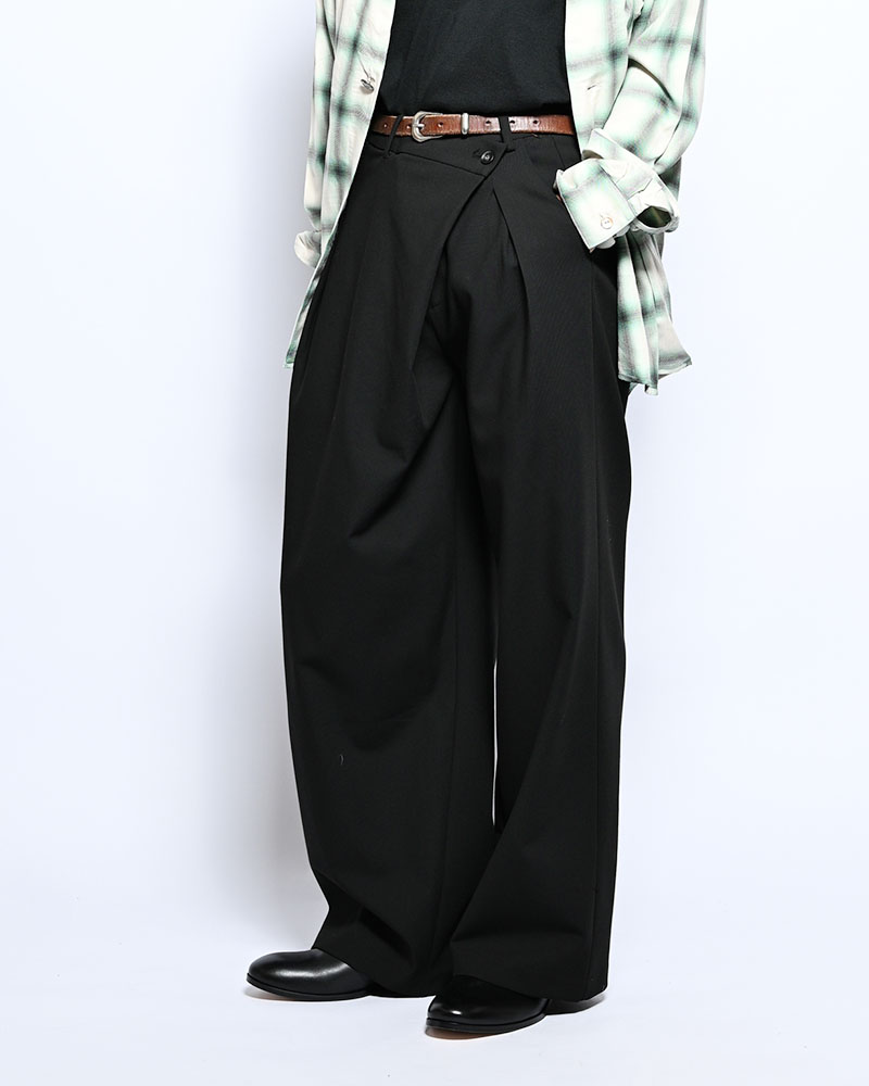 2WAY WRAP PANTS -BLACK-