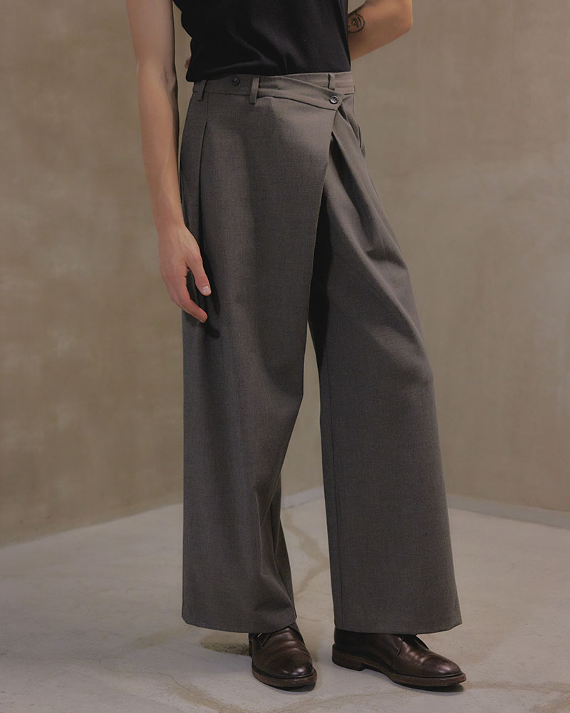 2WAY WRAP PANTS -GREGE-