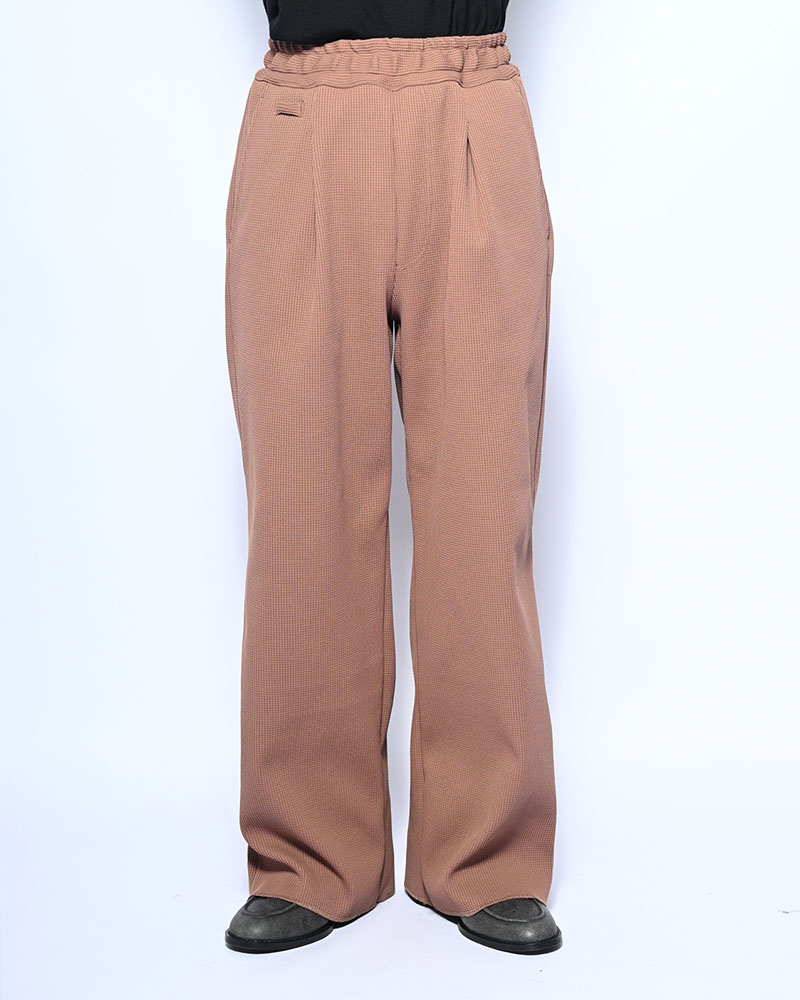 WFFLE TUCK PANTS -MOCHA-