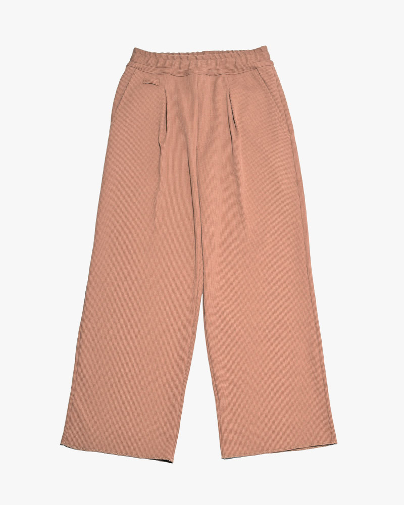 WFFLE TUCK PANTS -MOCHA-